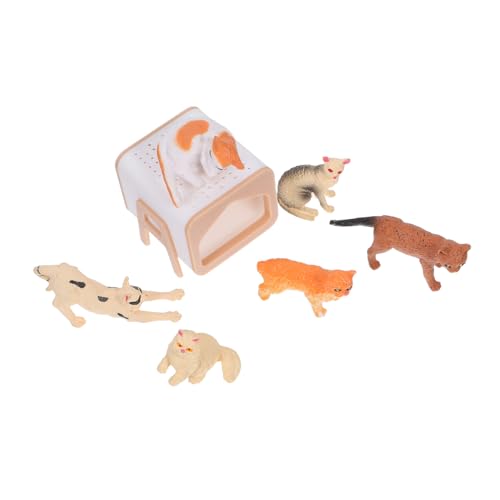 KONTONTY Interaktives Puppenhaus -Haustierspielzeug Realistisches Katzenspielset Miniaturhaus Katze Mini-Katzen-Puppenhaus-Dekor katzenfiguren Dollhouse Pet Playset Plastik KONTONTY Interaktives Puppenhaus -Haustierspielzeug Realistisches Katzenspielset Miniaturhaus Katze Mini-Katzen-Puppenhaus-Dekor katzenfiguren Dollhouse Pet Playset Plastik von KONTONTY
