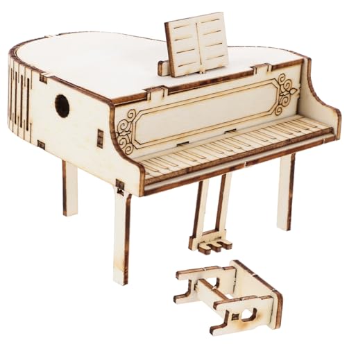 KONTONTY Kasten Schreibtisch büro dekor musikbox für Kinder trauzeugengeschenke Klavier Musikbox The Piano esszimmer klaviere Desktop-Ornament Partytischdekoration Heimdekoration hölzern von KONTONTY