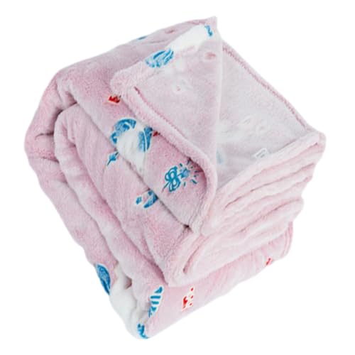 KONTONTY Kinderzimmer Bettdecken Badetuch Empfangsdecke Kuschelige Babydecke Kinderdecke Schlafdecke Warme Babydecke Babydecken Decke Für Neugeborene Flanell Rosa von KONTONTY