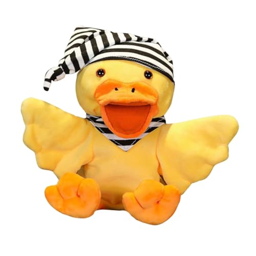 KONTONTY Kindgerechtes Kleine Gelbe Entchen Cartoon Stoffpuppe für Schlafenszeit Erzählung Interaktives Lernspielzeug Fantasie und Kommunikation KONTONTY Kindgerechtes Kleine Gelbe Entchen Cartoon Stoffpuppe für Schlafenszeit Erzählung Interaktives Lernspielzeug Fantasie und Kommunikation von KONTONTY