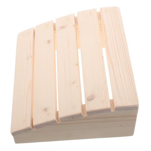 KONTONTY Klavierhocker Stiefhocker Kleiner Holzhocker Erhöhter Klavier Fuß Ruh Unter Schreibtisch Fuß Ruh Ergonomic Fußhocker Gitarre Fuß Ruhetastatur Fuß Ruhstuhl Beige Holz von KONTONTY