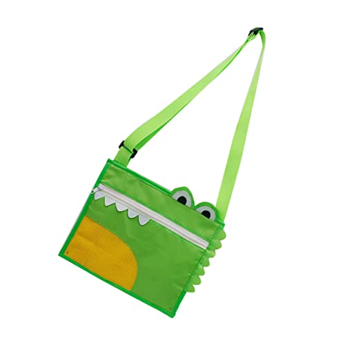 KONTONTY Kleine Tasche Aus Spielzeug-Organizer-netztaschen Spielzeugtasche Aufbewahrungstaschen Mit Reißverschluss Strandtasche Groß Badespielzeug Sandsack Oxford-Stoff Green von KONTONTY