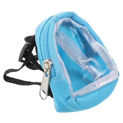 KONTONTY Kleiner Puppenrucksack Mit Reißverschluss Miniaturpuppen Schulrucksack Mit Durchsichtigem Fenster Puppen Anzieh Requisite Niedliches Spielpuppenzubehör Kompatibel Mit Labubu von KONTONTY