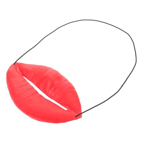 KONTONTY Knifflige Lippen-Requisiten Lustige Cosplay-Requisiten Karneval-Zirkus-Mund Gesichts-Cosplay-lippe Große Lippen Mund Knifflige Requisiten Gesichts-Cosplay-Requisiten Plastik Rot von KONTONTY