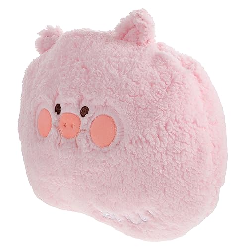 KONTONTY Kopfkissen Kinderautokissen Kuscheltiere für Mädchen Reisespielzeug Kleinkind kinderzimmer zubehör Animal-Design Toy Puppe in Tierform Spielzeug für Kinderpuppen kurzer Plüsch Rosa von KONTONTY