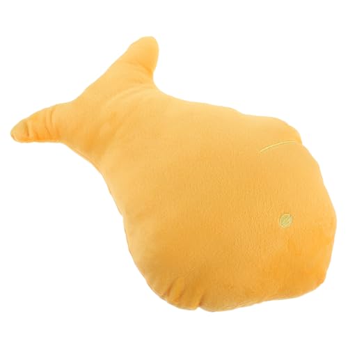 KONTONTY Kopfkissen Plüschtier- Süßer Fischplüsch Kawaii Stofftier Plüschpuppe Entzückende Spielzeuge Süßes Kuschelkissen Puppenspielzeug Entzückende Stoffpuppe Yellow Pp Baumwolle von KONTONTY