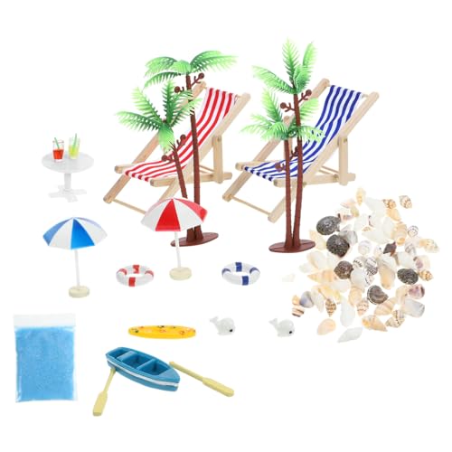 KONTONTY 1 Set Kreatives Harz Ornament Sommer Strand Mikrolandschaft Fee Welt Puppenhaus DIY Zubehör 18 Styles Stranddeko Miniatur Strandspielzeug Harz Kunstwerke von KONTONTY