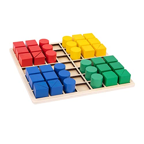 KONTONTY 1 Set Puzzle Kreatives Geometrisches Bauklötze Für Montessori Lernspielzeug Für Frühe Bildung Und Entwicklung Pädagogisches Puzzle Für Jungen Und ädchen von KONTONTY