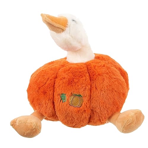 KONTONTY Kürbis-Enten-Puppe Gefüllte Puppendekoration Ausgestopftes Tierspielzeug Kuscheltier Plüsch Süße Puppe Kuscheltiere Heimpuppe Kawaii Stoffpuppe Stoff: Jade-Kaninchen-samt von KONTONTY