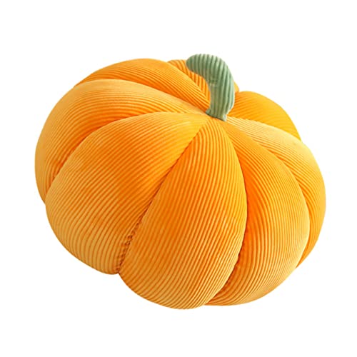 KONTONTY Kürbis Kissen Halloween Pumpkin halloweenkürbis Soft Toy Kürbiskissen Plüsch Kürbis-Wurfkissen Halloween deko kopfkissen Plüsch-Wurfkissen Plüschkürbisspielzeug Kurzplüsch Orange von KONTONTY