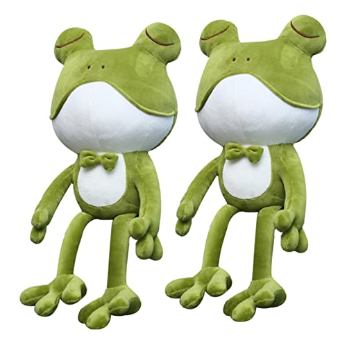 KONTONTY Kuschelige üschfrosch Kissen üße Cartoon Frosch Puppen Weiche Stofftiere Zum Umarmen Waschbare Frosch Dolls Ideales Für Kindergeburtstage von KONTONTY