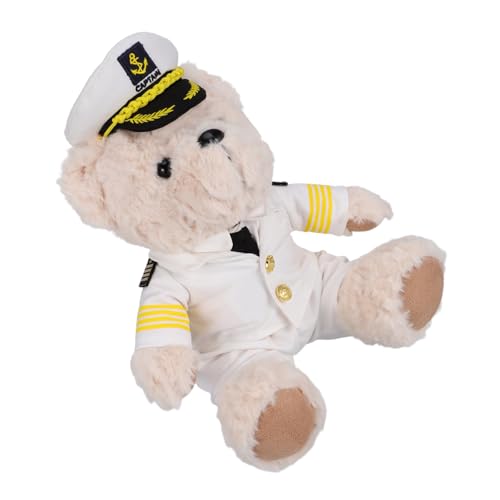 KONTONTY Kuscheliges Captain Bär Plüschtier Weicher Stoffbär zum Kuscheln und Dekorieren Niedliches Geschenk für Feiertage und Partys Flauschige Bärpuppe für Schlafzimmer und Kinderzimmer KONTONTY Kuscheliges Captain Bär Plüschtier Weicher Stoffbär zum Kuscheln und Dekorieren Niedliches Geschenk für Feiertage und Partys Flauschige Bärpuppe für Schlafzimmer und Kinderzimmer von KONTONTY