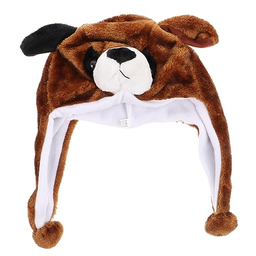 KONTONTY Kuscheltier Hut Kostüm Für Kinder Hundemütze Für Kinder Cartoon-kinderhut Kinderkostüme Kinder-cartoon-hut Hundemütze Für Erwachsene Tiere Für Kinder Kinderkleidung Brown Plüsch von KONTONTY