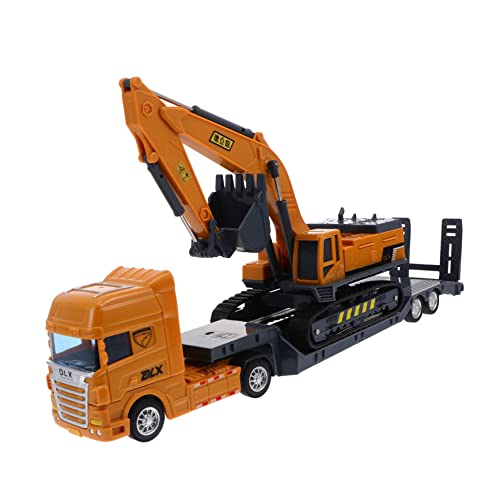 KONTONTY LKW Set Mit Baufahrzeug Modell Und Gabelstapler Technisches Für Jungen Und ädchen Fördert Kreativität Und Motorik Ideal Für Baustellen Abenteuer von KONTONTY