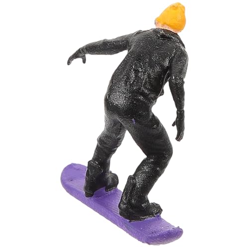 KONTONTY Landschaftsmodell des Menschen Skifahren Menschen Mini-Skifahrer Figur Winzige Skifahrer Gefälschtes Menschliches Modell -Skifahrer Sandtisch-menschenmodell Harz von KONTONTY