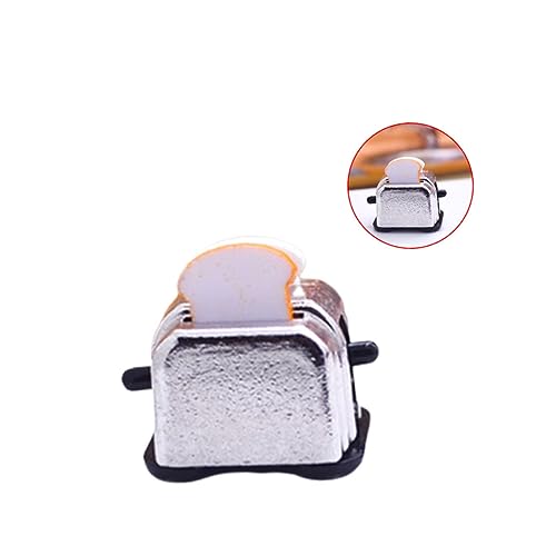 KONTONTY Legierungsornament Mini Küchengeschirr Kleine Haushaltsgeräte Mini Toaster Miniatur Brotbackmaschine von KONTONTY