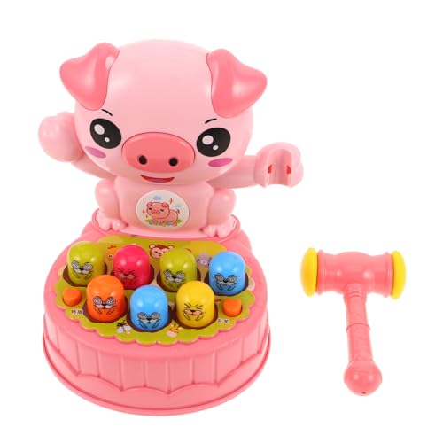 KONTONTY Lernspielzeug Whack A Pig mit Hämmern Interaktives Pädagogisches Pochspiel für Kleinkinder Fördert Hand-Auge-koordination Muskelkraft Motorische Fähigkeiten Geeignet für Jungen und KONTONTY Lernspielzeug Whack A Pig mit Hämmern Interaktives Pädagogisches Pochspiel für Kleinkinder Fördert Hand-Auge-koordination Muskelkraft Motorische Fähigkeiten Geeignet für Jungen und von KONTONTY