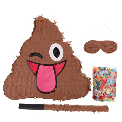 KONTONTY Lustige Poop Pinata mit Augenmaske und Konfetti Witzige Geburtstagsdekoration für Erwachsene Mexikanische Piñata für Partyspiele und Festliche Stimmung Zufällige KONTONTY Lustige Poop Pinata mit Augenmaske und Konfetti Witzige Geburtstagsdekoration für Erwachsene Mexikanische Piñata für Partyspiele und Festliche Stimmung Zufällige von KONTONTY