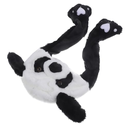 KONTONTY Lustiger Panda üsch Hut Mit Beweglichen Ohren Cosplay ütze Für Erwachsene Tierkostü Accessoire Für Partys Und Feiertage von KONTONTY