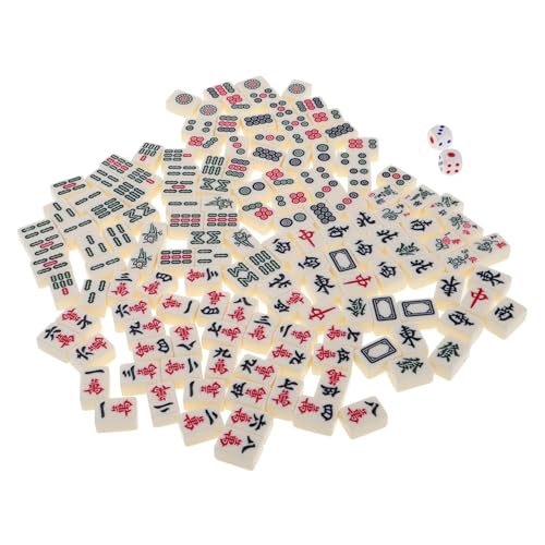 KONTONTY Mini Mahjong Set Tragbares Mahjong Spiel Für Reisen Kompaktes Mahjong Kit Für Zuhause Und Studentenwohnheime Traditionelles Chinesisches Brettspiel Leicht Und Handlich von KONTONTY