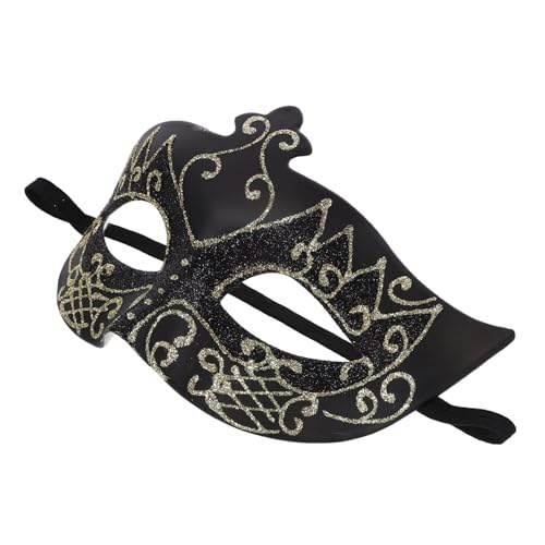 KONTONTY Maskerade Party Maske Für Halloween Leichte Halbseitige Kunststoffmaske Für Männer Ideal Für Cosplay Und Kostümpartys Vielseitig Einsetzbar Und Bequem Zu Tragen von KONTONTY