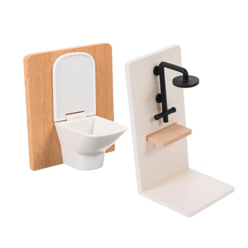 KONTONTY Maßstab Miniatur Toilette Duschkabine Kinderfreundliche Mini Möbel für Kreative Rollenspiele und Realistische Puppenhaus Dekoration KONTONTY Maßstab Miniatur Toilette Duschkabine Kinderfreundliche Mini Möbel für Kreative Rollenspiele und Realistische Puppenhaus Dekoration von KONTONTY