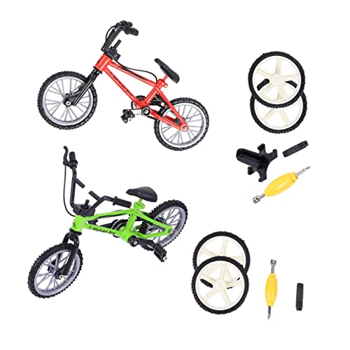 KONTONTY 2 Sets Mini Finger Bike Modell Fingerbike Für Schreibtisch Wettbewerbe Freizeit Und Denkspielzeug + von KONTONTY