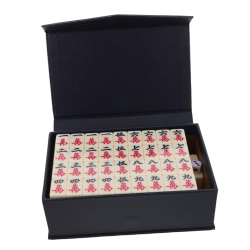 KONTONTY Mini Mahjong Spielset Kompakt Melamin Spielsteine Leicht Tragbar Für Camping Reisen Senioren Wohnzimmer KONTONTY Mini Mahjong Spielset Kompakt Melamin Spielsteine Leicht Tragbar Für Camping Reisen Senioren Wohnzimmer von KONTONTY