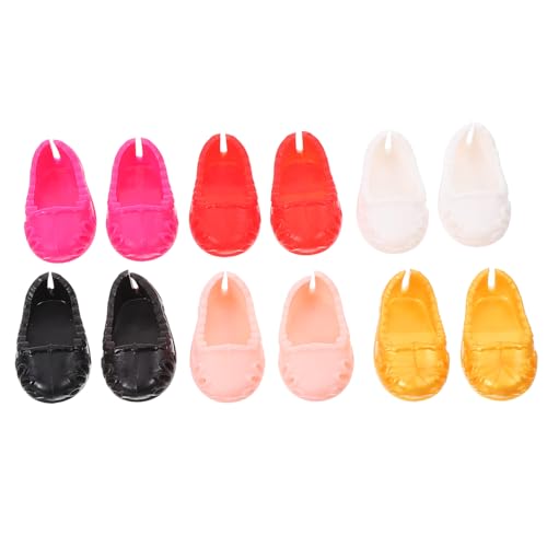 KONTONTY Mini Puppenschuhe Set Puppenschuhe Pink Und Ideal Für Und Andere Puppen Puppenhaus Accessoires von KONTONTY