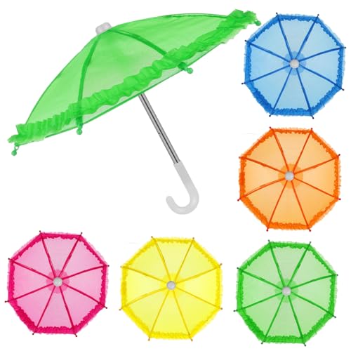 KONTONTY Mini Regenschirm Für Bunte Regenschirme Niedliche Miniatur Accessoires Für Puppenhäuser Und Fotodekoration Simulierte Mini Regenschirme Für Kreative Spielideen von KONTONTY