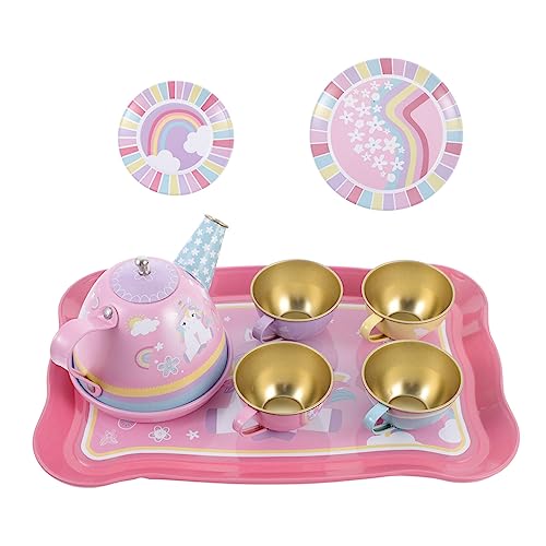 KONTONTY Mini Teegeschirr Set Aus Eisen Für 1 Set Teeservice Für Rollenspiele Der Spielküche Ideal Für Kreative Küchenspiele Geschenkidee Für Jungen Und ädchen von KONTONTY