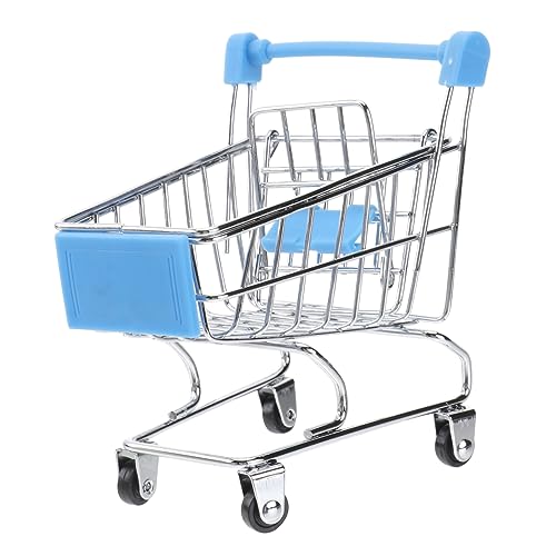 KONTONTY Miniatur Einkaufskorb Spielzeugwagen Für Kleiner Einkaufswagen Ideal Für Kaufladen Zubehör Und Rollenspiele Mini Shopping Cart Toy von KONTONTY