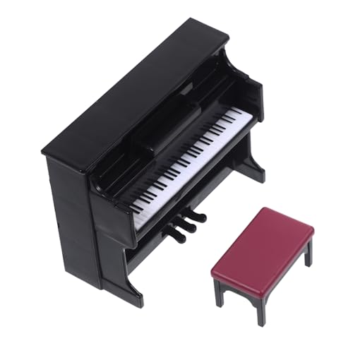 KONTONTY Miniatur Klavier Set Mit Hocker Musikpartitur Und Zubehör Für Puppenhaus Dekoration Detailgetreues Modell Für Kreative Spielwelten Und Sammlerstücke Ideal von KONTONTY