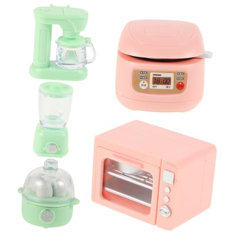 KONTONTY Miniatur Küchengeräte Set Für Puppenhäuser 5 Teiliges Küchenset Mit Elektrogeräten Wie Toaster Mixer Wasserkocher Ideal Für Rollenspiele Und Puppenhaus Dekoration von KONTONTY