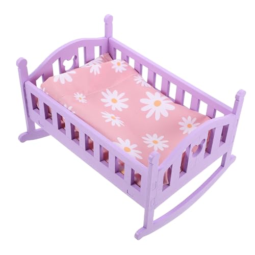 KONTONTY Dollhouse Puppenhaus Babybett Modell Puppenhaus Öbel Set Für Kinderzimmer Dekoration Perfektes Zubehör Für Kreatives Und Puppenhaus Gestaltung Bausatz von KONTONTY