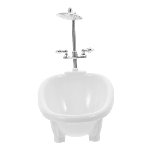 KONTONTY Puppe Badewanne Miniatur Puppenhaus Badewanne Üße Dekoration Für Puppenhaus Ideale Badewanne Für Fantasievolles Puppenzubehör Für Miniaturhäuser Puppenbadewanne Badezimmer Puppenhaus von KONTONTY