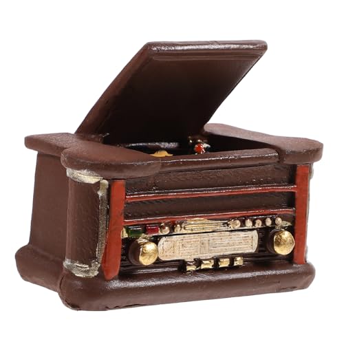 KONTONTY Miniatur Retro Plattenspieler Modell aus Resin Realistische Puppenhaus Deko Miniatur Schallplattenspieler Vintage Design für Mini Haus Landschaftsdekoration Detailreich und KONTONTY Miniatur Retro Plattenspieler Modell aus Resin Realistische Puppenhaus Deko Miniatur Schallplattenspieler Vintage Design für Mini Haus Landschaftsdekoration Detailreich und von KONTONTY