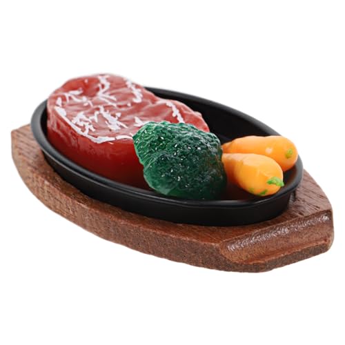 KONTONTY Miniatur Steak Modell Teller Realistisches Spielküchen Zubehör Langlebiges und Kompaktes Puppenhaus Essen Zubehör für Mini Küche und Rollenspiele KONTONTY Miniatur Steak Modell Teller Realistisches Spielküchen Zubehör Langlebiges und Kompaktes Puppenhaus Essen Zubehör für Mini Küche und Rollenspiele von KONTONTY