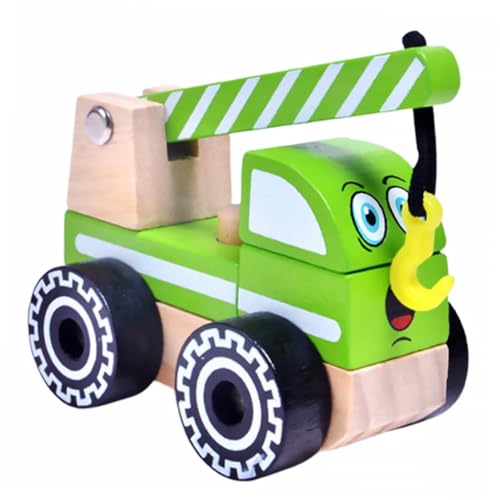 KONTONTY Modellauto Engineering Truck Konstruktionsspielzeug Für Mini Baufahrzeug Zum Zusammenbauen Geschenkidee Für Kleinkinder Kran Fahrzeug Fördert Kognitive Fähigkeiten Und von KONTONTY