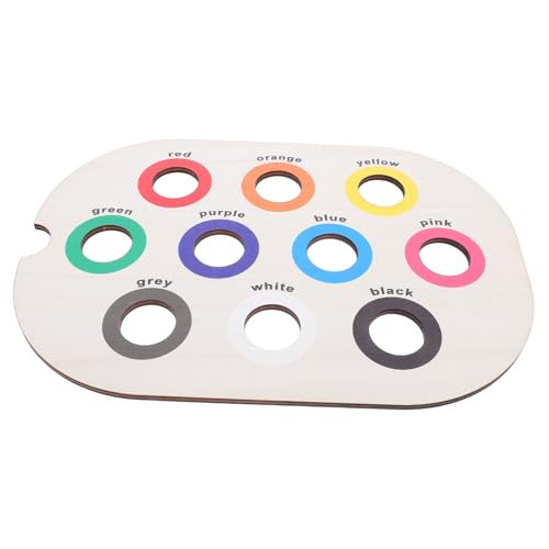 KONTONTY Montessori Holz Farbensortier-tablett Lernspielzeug für Kleinkinder Sensorisches Montessori Farbzuordnungsspiel Feinmotorisches Entwicklungsspiel Interaktives Eltern-Junge Mädchen KONTONTY Montessori Holz Farbensortier-tablett Lernspielzeug für Kleinkinder Sensorisches Montessori Farbzuordnungsspiel Feinmotorisches Entwicklungsspiel Interaktives Eltern-Junge Mädchen von KONTONTY