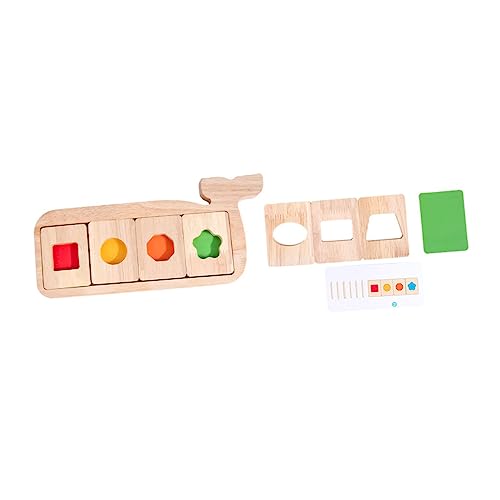 KONTONTY Montessori Holzspielzeug Für Bunte Geometrische Formen Erkennung Puzzle Kognitives Lernspielzeug Für Kleinkinder Pädagogisches Für Kreatives Und Lernen von KONTONTY