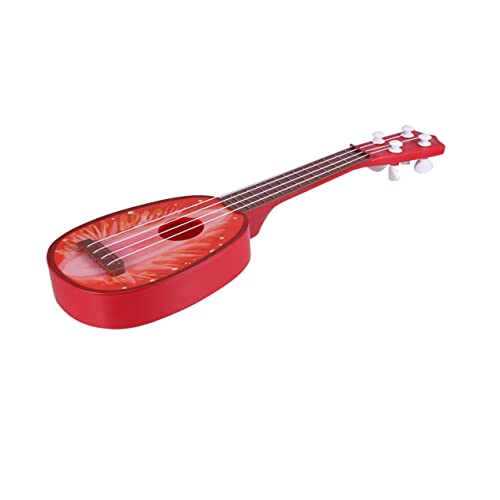 KONTONTY Musikinstrumente, Spielzeug Kinder-Ukulele Ukulele Spielzeug Für Kinder Mini-Obst-Instrumente-Spielzeug Ukulele-Gitarre Für Kinder Akustische Ukulele Kinder Gitarrenspielzeug Rot von KONTONTY