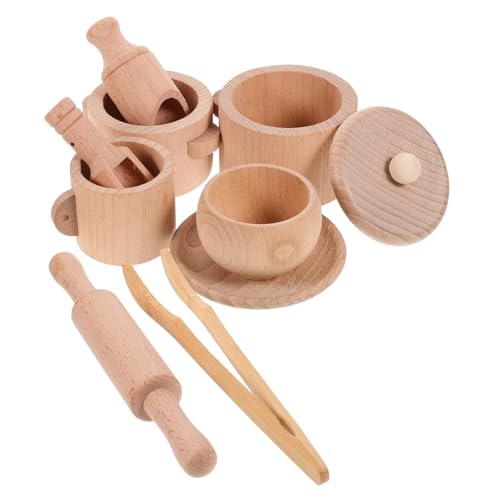 KONTONTY Spielküchen Spielzeug Teeservice Set Für 1 Set Spielküche Zubehör Pretend Play Toy Kinderspielzeug Für Kleinkinder Ideales Für Kreative Rollenspiele 10 Teiliges Tee Spielset von KONTONTY