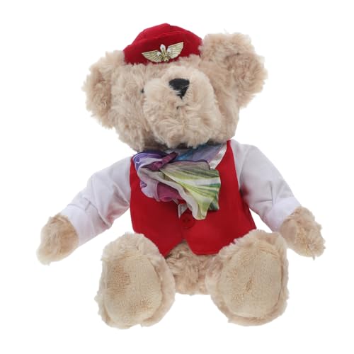 KONTONTY Adorabler Weicher Plüschbär Als Stewardess Geschenkidee Für Feiertage Und Besondere Anlässe Zum Und Sammeln KONTONTY Adorabler Weicher Plüschbär Als Stewardess Geschenkidee Für Feiertage Und Besondere Anlässe Zum Und Sammeln von KONTONTY