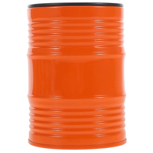 KONTONTY Ölfass-Siebbecher Würfelbecher Würfelstapelbecher Lügner Würfelspiel Transportbecher für Würfel Würfelschüttler würfel Shaker Halter Eisenblech Orange von KONTONTY