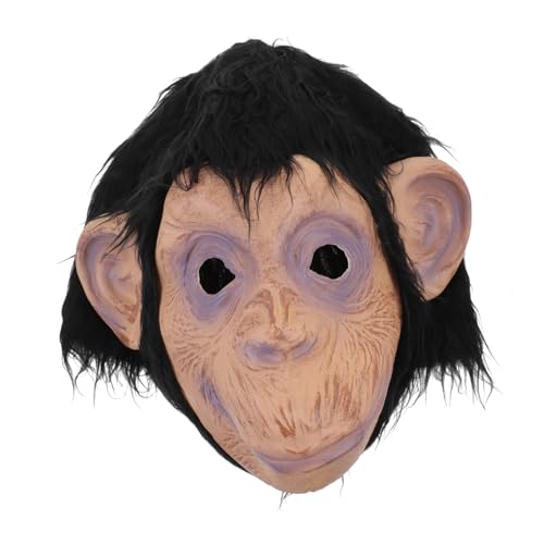 KONTONTY Orang-utan-maske Tierkopfmaske Affenkostüm Affenkopfmaske Halloween-tiermaske Maskerade-party-maske Cosplay-kostüm Vollkopfmaske Gorilla-kostüm Gruselige Tiermaske Halloweenkostüm von KONTONTY