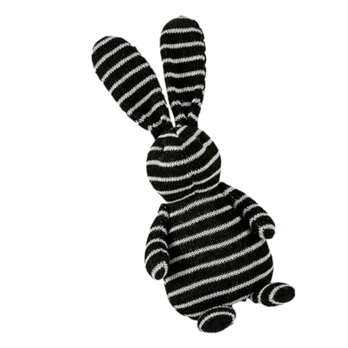 KONTONTY Osterhase Plüsch Puppe schwarzer Hase hasenfiguren Bunny Party ostergeschenke ozdoby wielkanocne Hasengeschenk Stoffhasen- Ostern-Kaninchen-Ornament Black von KONTONTY