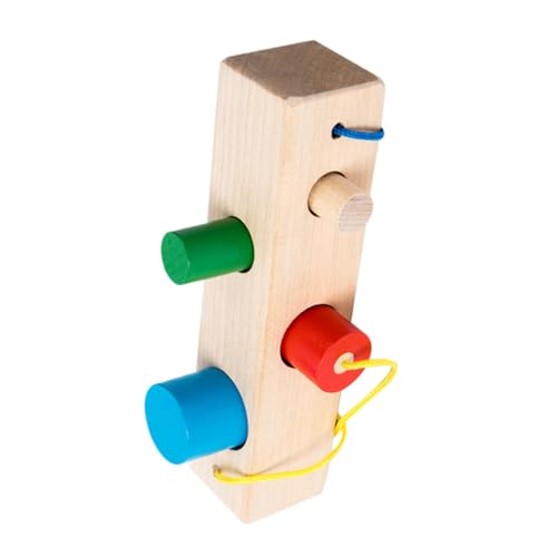 KONTONTY Passende Spielzeuge Aus Bausteinen Lernspielzeug Zylinderpaarungsspielzeug Pädagogisches Sensorisches Kompaktes Sensorisches Interessantes Kinderspielzeug Holz von KONTONTY