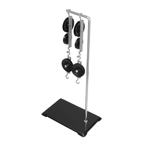 KONTONTY Physik Pulley Galvanisierter Stahl Langlebiges Mechanik Experimentierset mit Stabilem Sockel für Schule Labor Unterricht Physik Experimente KONTONTY Physik Pulley Galvanisierter Stahl Langlebiges Mechanik Experimentierset mit Stabilem Sockel für Schule Labor Unterricht Physik Experimente von KONTONTY