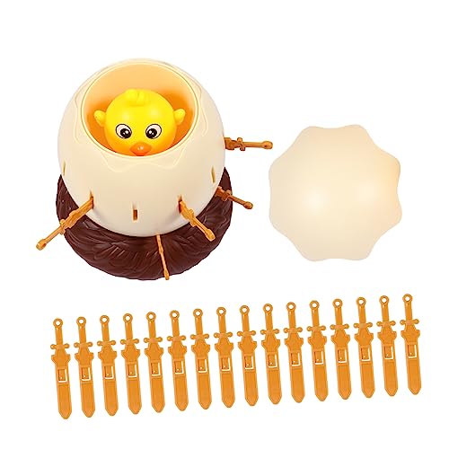 KONTONTY Pirateneier mit Schwertern Piratenspielzeug Kinder Mini Ostern Brettspiel Spielzeug kinderspielzeug interaktive Spiele lustiges Kükenfass Neuartiges Fassspielzeug Plastik Yellow von KONTONTY